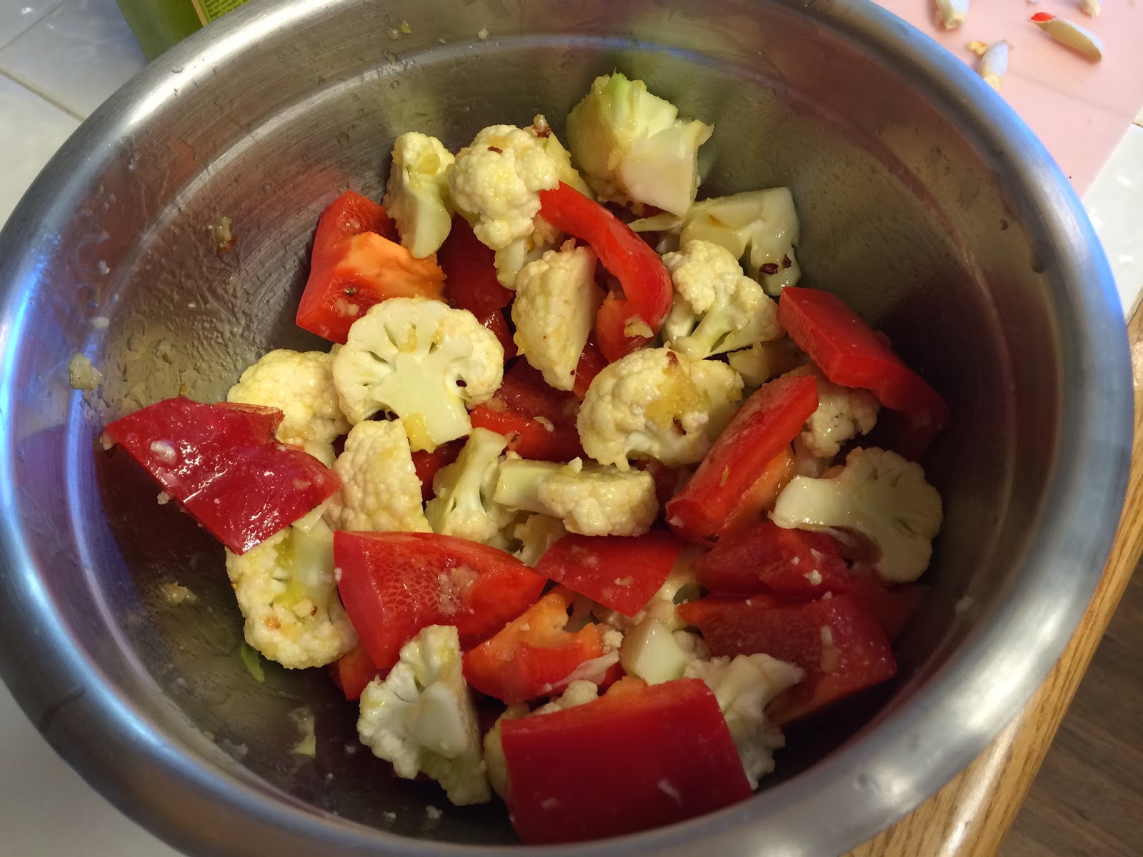 Imagine, See, Do Roasted Cauliflower Red Pepper Dip